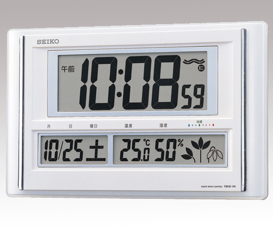 温湿度計付電波掛置兼用時計　SQ413W