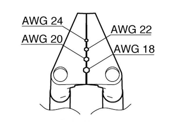 ベント型ブレード 薄刃ロング 18-26AWG