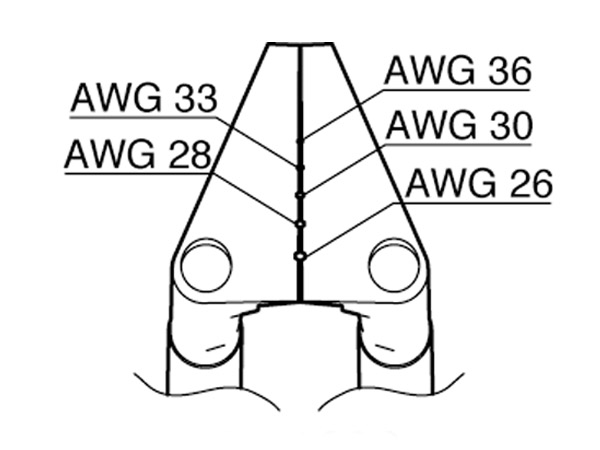 ベント型ブレード 薄刃ロング 26-36AWG